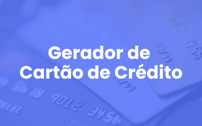 Gerador de número de Cartão de Crédito